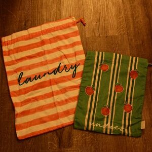 Oliver Bonas Laundry and Undies Drawstring Travel Bags